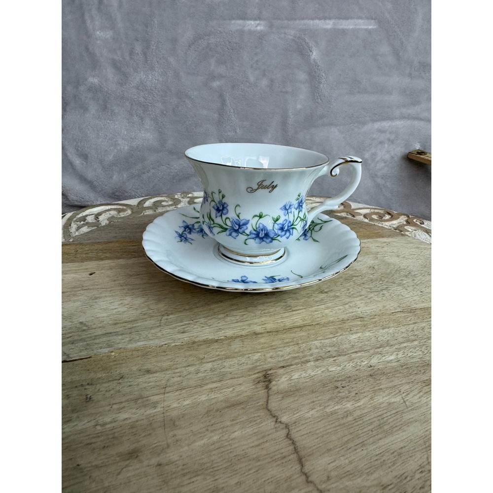 Ashton-Drake Galleries‎ Flower Babies of the Month July Larkspur Tea Cup Saucer